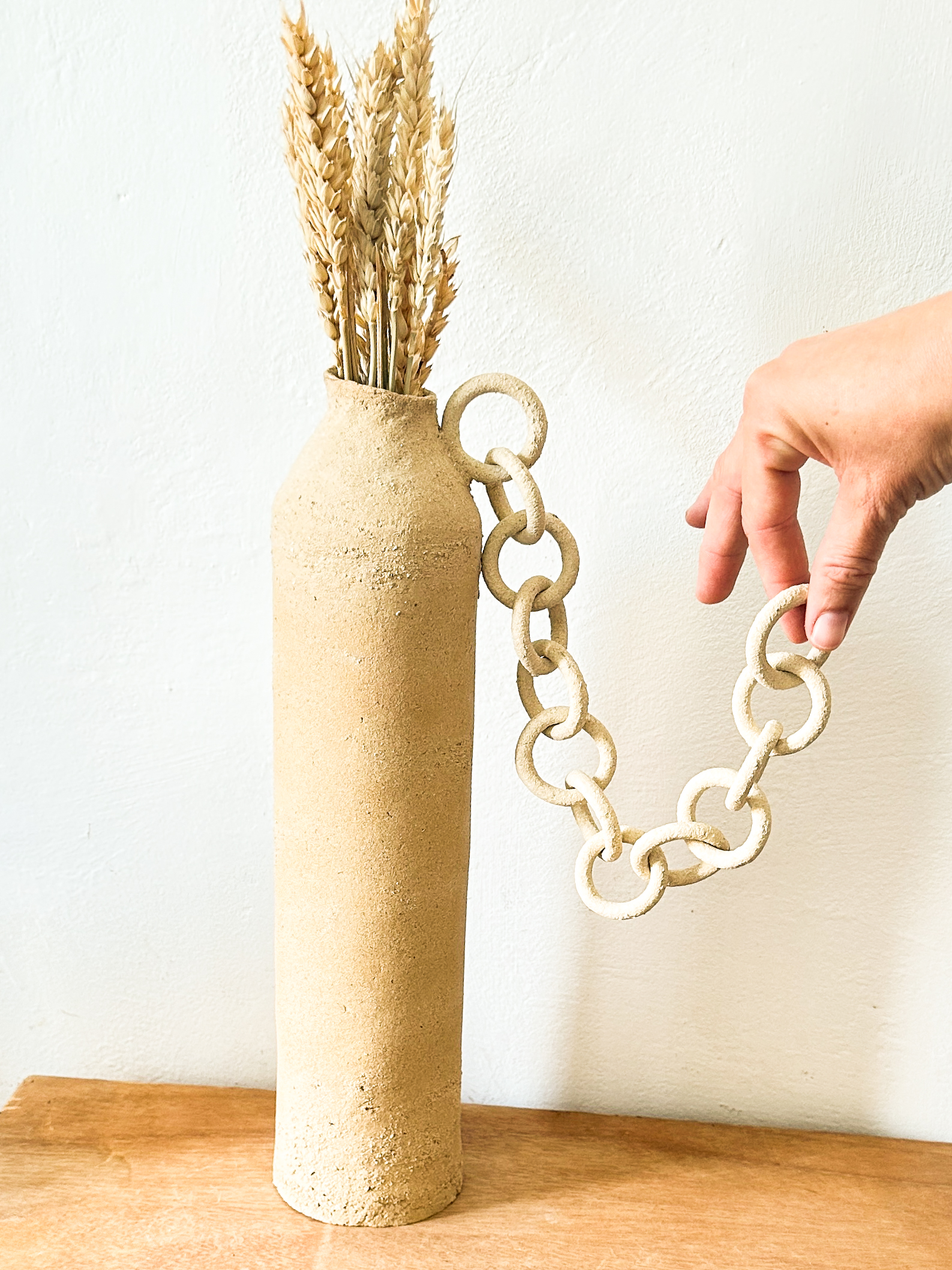 Vase Heme5- terre brute et or – Image 3